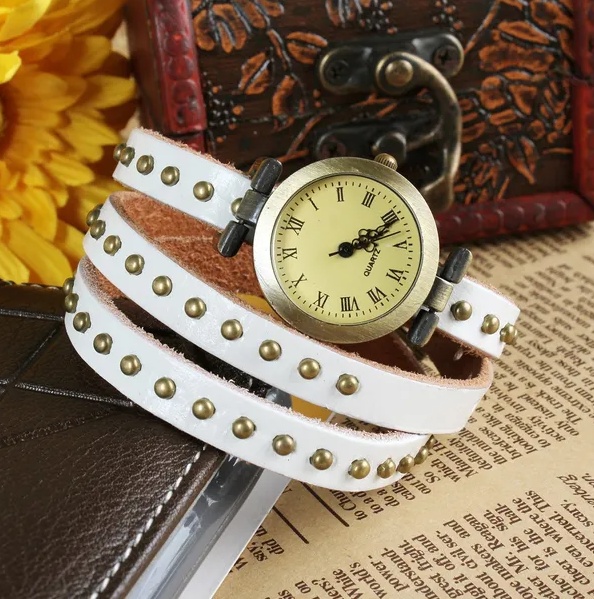 Rivet Leather Belt Retro Watch Hand Chain